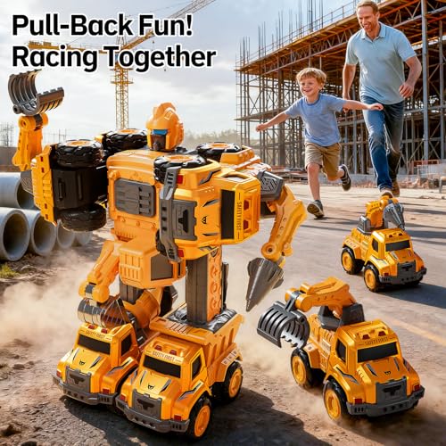 KIZONLY Transform Toys for Boys 46 5 in 1 Take Apart Toys for Boys 35 Construction Excavator Transform Assembling Robot Toy for Kids Educational Birthday Gift for 4 5 6 7 8 Year Old Boy Girls - Image 5