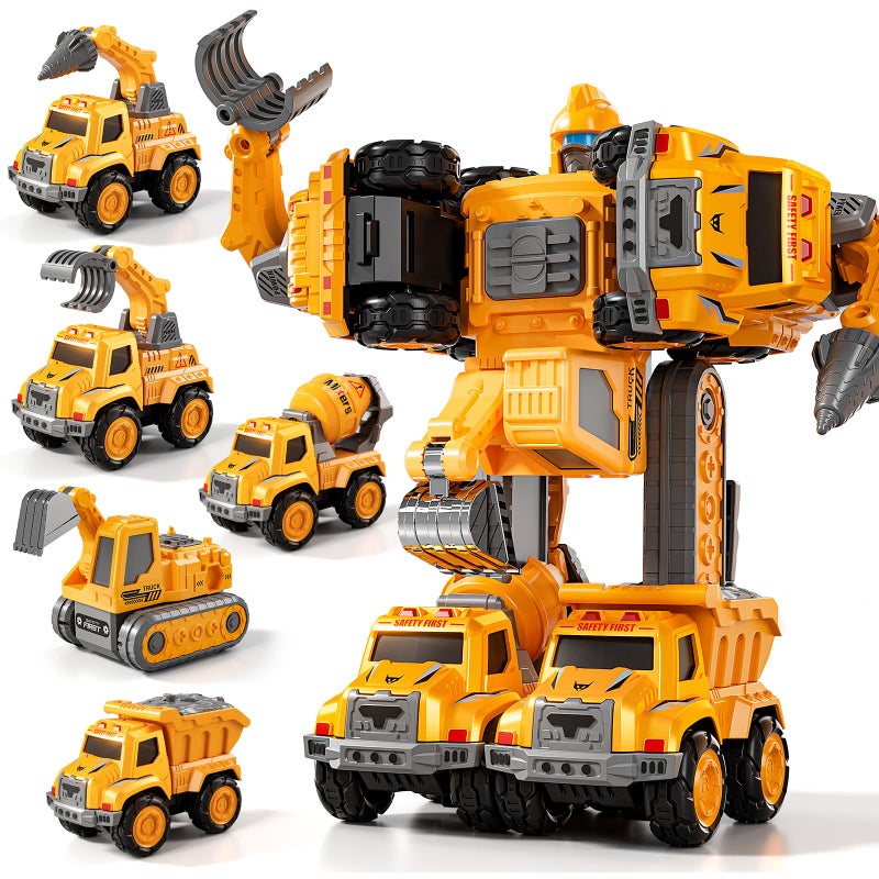 KIZONLY Transform Toys for Boys 46 5 in 1 Take Apart Toys for Boys 35 Construction Excavator Transform Assembling Robot Toy for Kids Educational Birthday Gift for 4 5 6 7 8 Year Old Boy Girls - Image 3