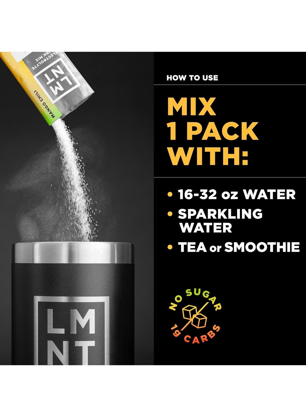 LMNT Mango Chili Electrolyte Drink Mix Sachets 30Pcs