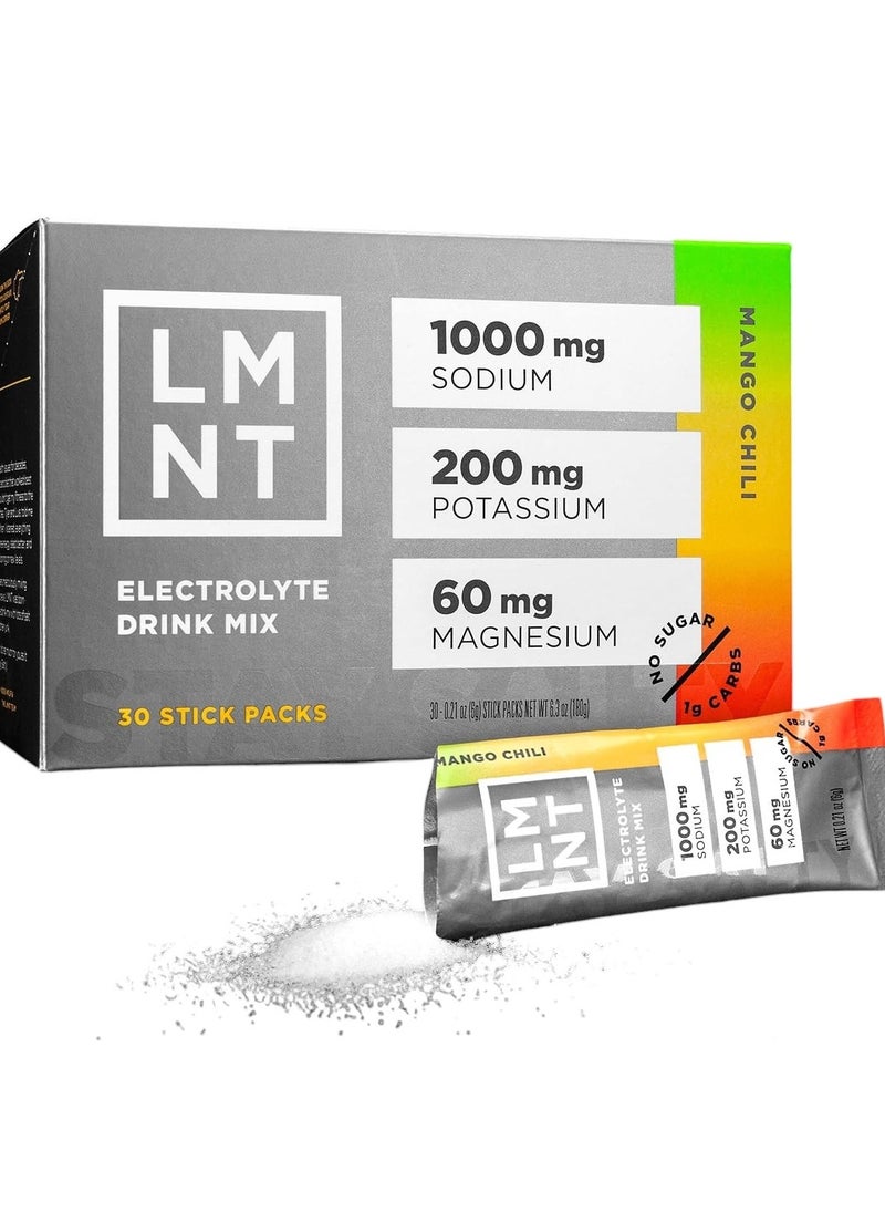 Elemental Labs - LMNT Electrolyte Drink Mix, Mango Chili, 30 Stick Packs - Image 1