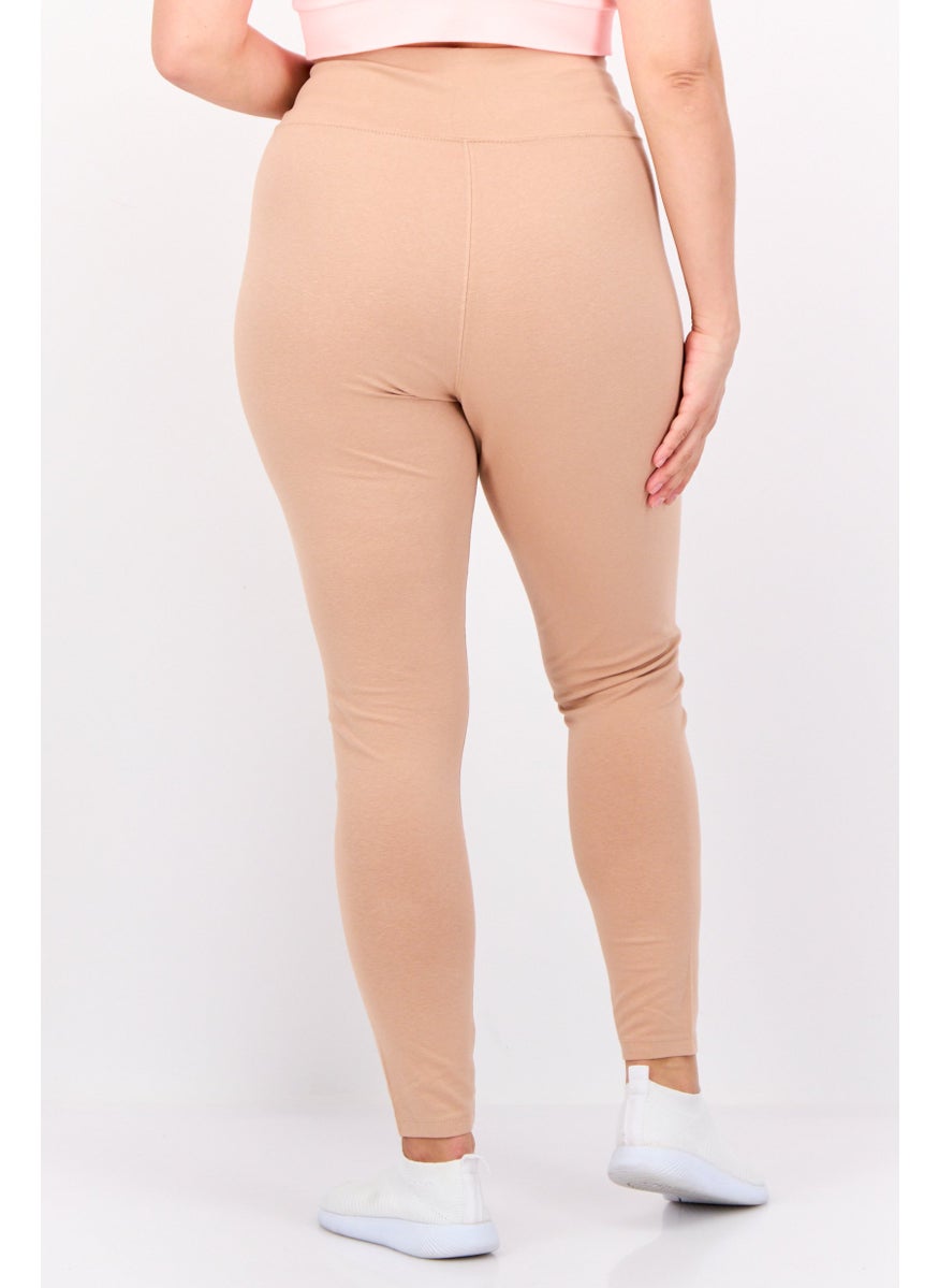 PUMA Women Sportswear Fit Training Tights, Dark Beige  - Image 4