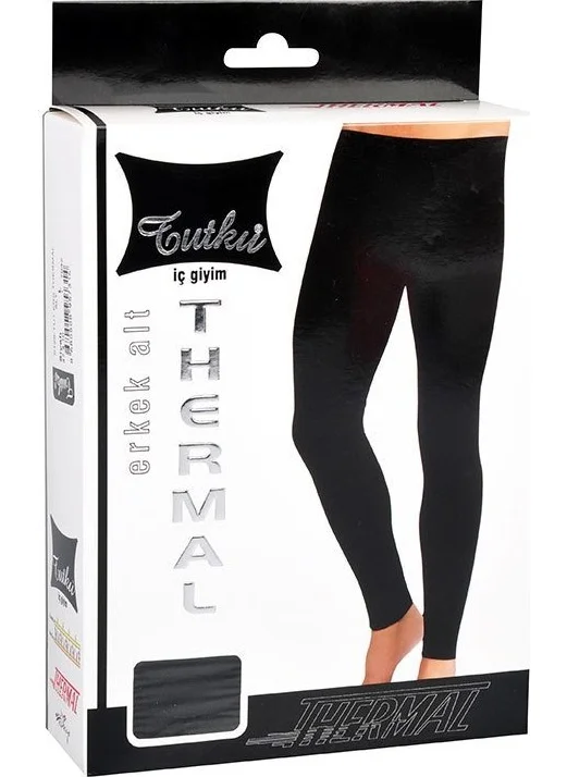 Tutku Men's Thermal Underwear Tights Black 2-Pack