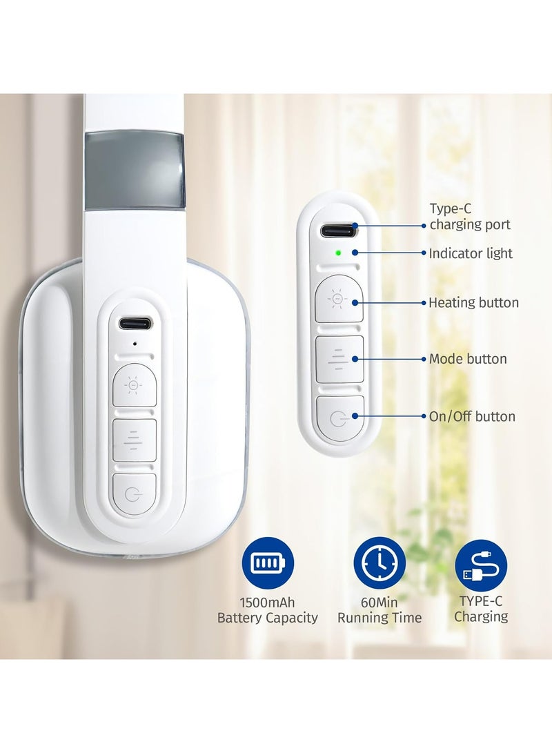 جهاز تدليك الرقبة الكهربائي المحمول - مع تسخين بالأشعة تحت الحمراء وسرعات قابلة للتعديل لتخفيف عميق للأنسجة - Image 3