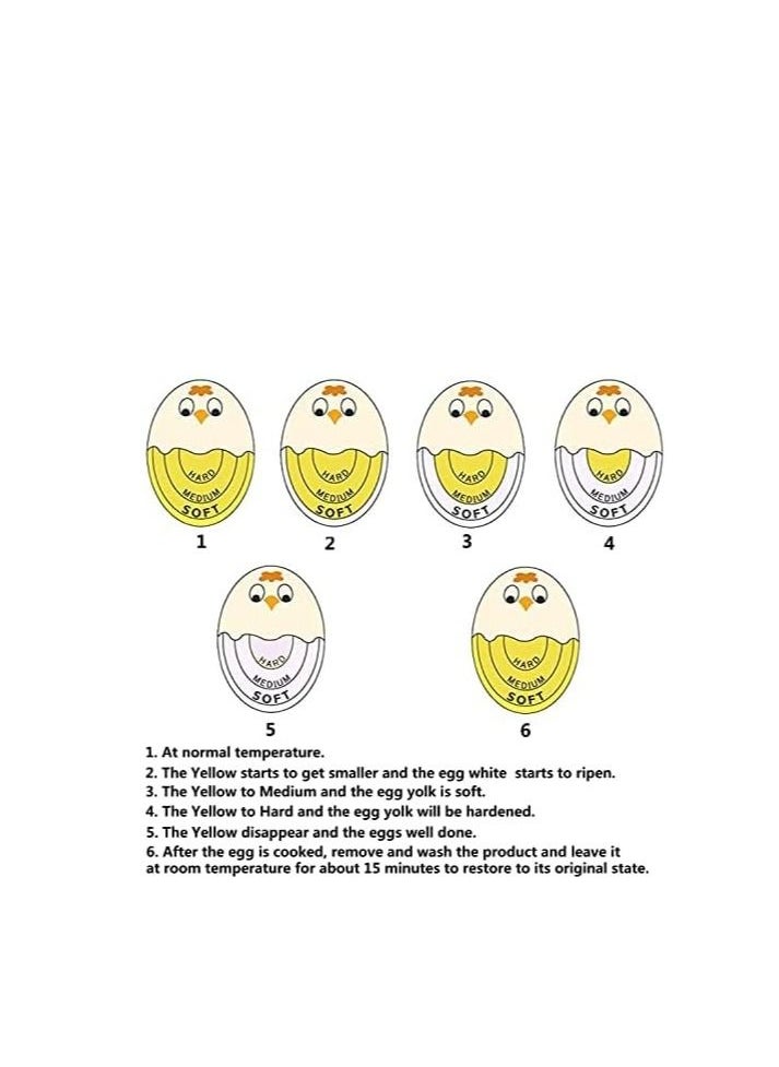 Y&D 1 Pack Egg Timer Heat Sensitive Hard Medium Soft Boiled Color Changing Reusable Perfect Egg Timers No BPA  - Image 3