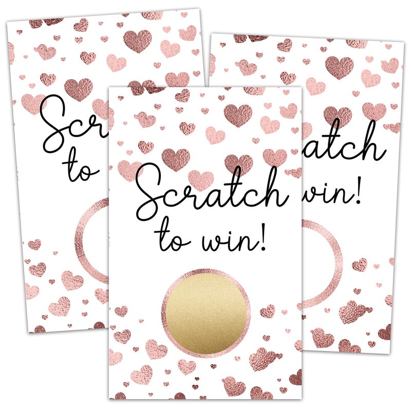 None/Brand Blank Gift Certificate Scratch Off Cards Scratch to Win Cards for Wedding Bridal Baby Shower Favors Games Birthday Small Business Coupon Cards - Image 3