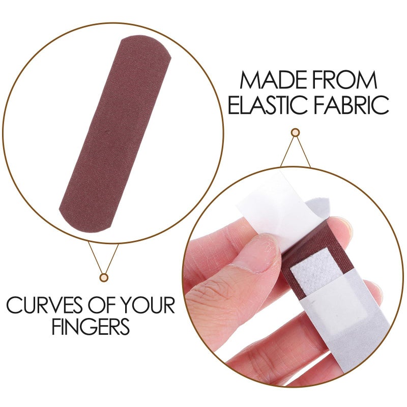Flexible Fabric Adhesive Bandages 50 Pack Breathable Elastic Fingertip Wound Care for Sensitive Skin - Image 4