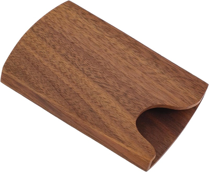 Wooden Business Card Holder Portable Wooden Card Case with Slide Drawer Vintage Solid Wood Desk Organizer for Office and Travel - Image 1