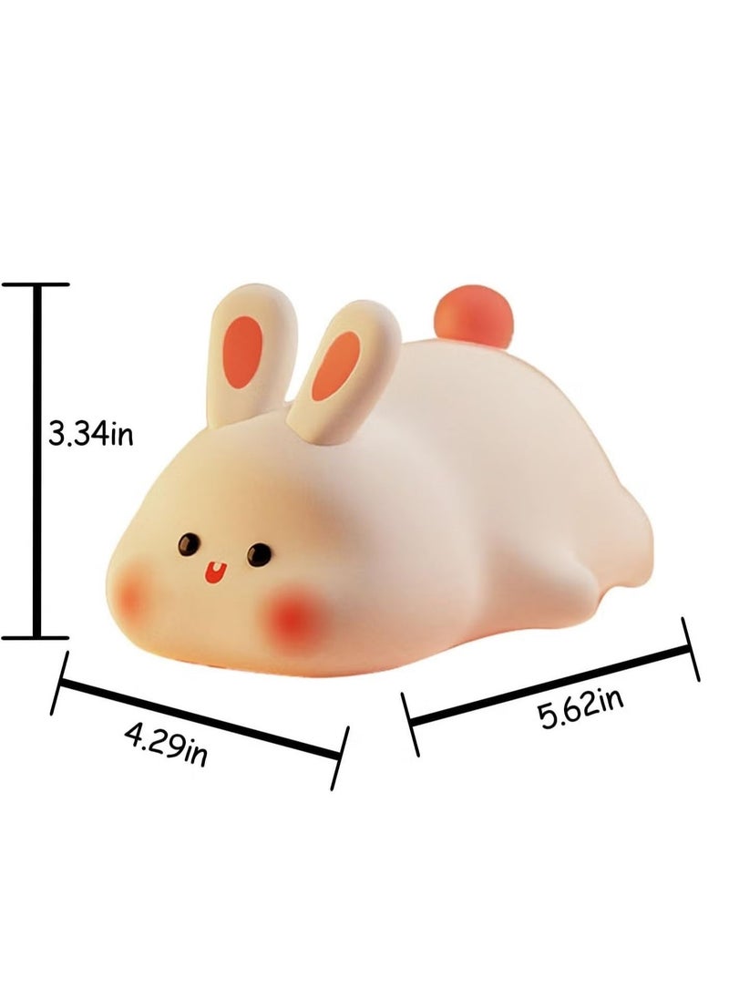 TIGER Big Face Rabbit Light – Cute Night Light for Kids, Rabbit LED Bedside Lamp, Rechargeable Nursery Night Light for Boys & Girls, Soft Glow Yellow Bunny Lamp, Perfect Gift for Children - Image 2