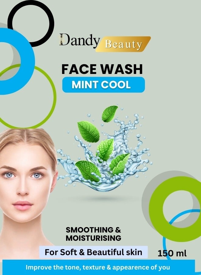 DANDY Face Wash Mint Cool For Soft & Moisturizing skin 150 ml - Image 2