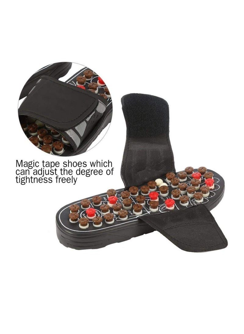 Generic - The Fitz Acupressure Massage Slippers Acupoint Reflexology Therapy Sandals Foot Sandals Non Slip Plantar Fasciitis Relief for Men Women Brown - Image 1