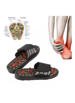 The Fitz Acupressure Massage Slippers Acupoint Reflexology Therapy Sandals Foot Sandals Non Slip Plantar Fasciitis Relief for Men Women Brown