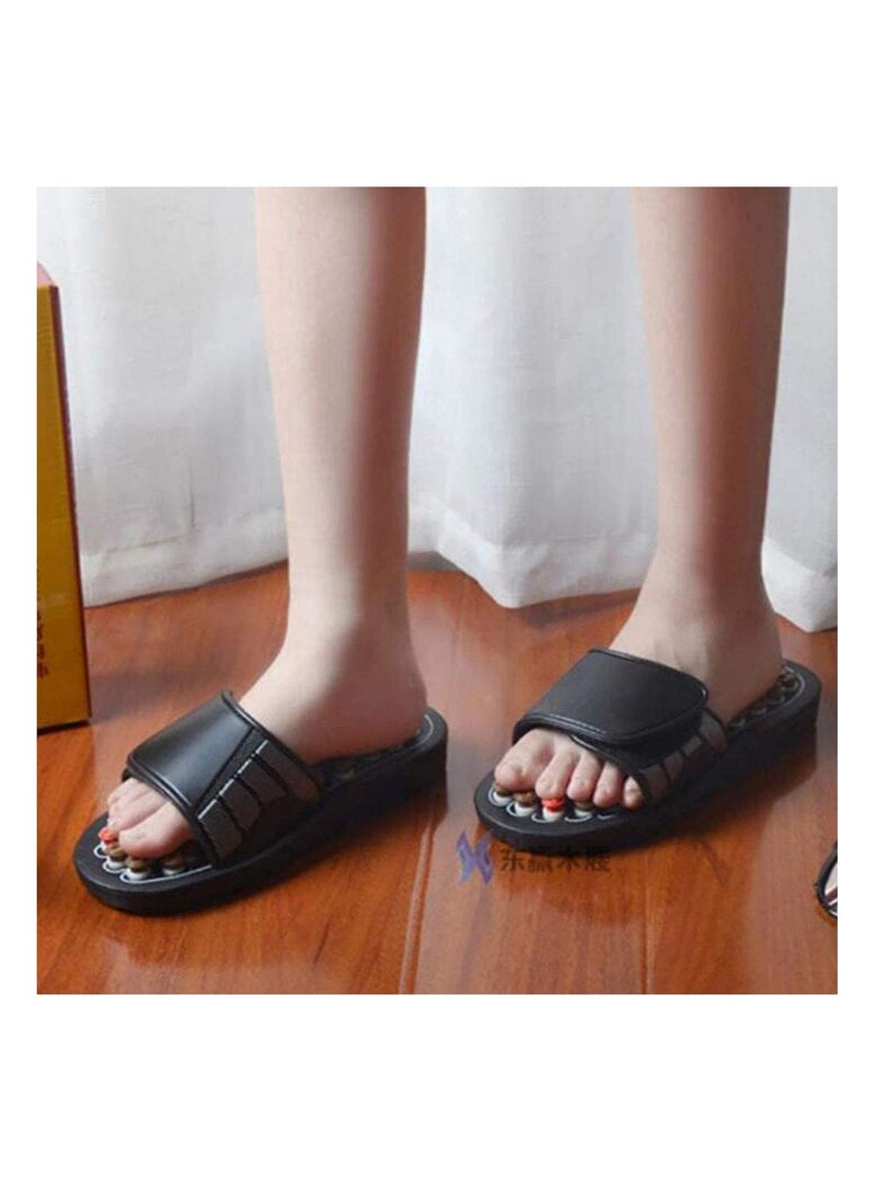 Generic - The Fitz Acupressure Massage Slippers Acupoint Reflexology Therapy Sandals Foot Sandals Non Slip Plantar Fasciitis Relief for Men Women Brown - Image 1