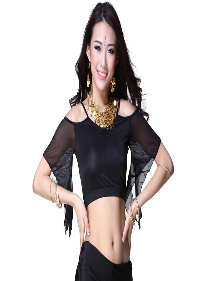 ZLTdream Belly Dance Gypsy Jewelry Accessories Dancing Necklace+Earrings 3pcs/set Gold - Image 2