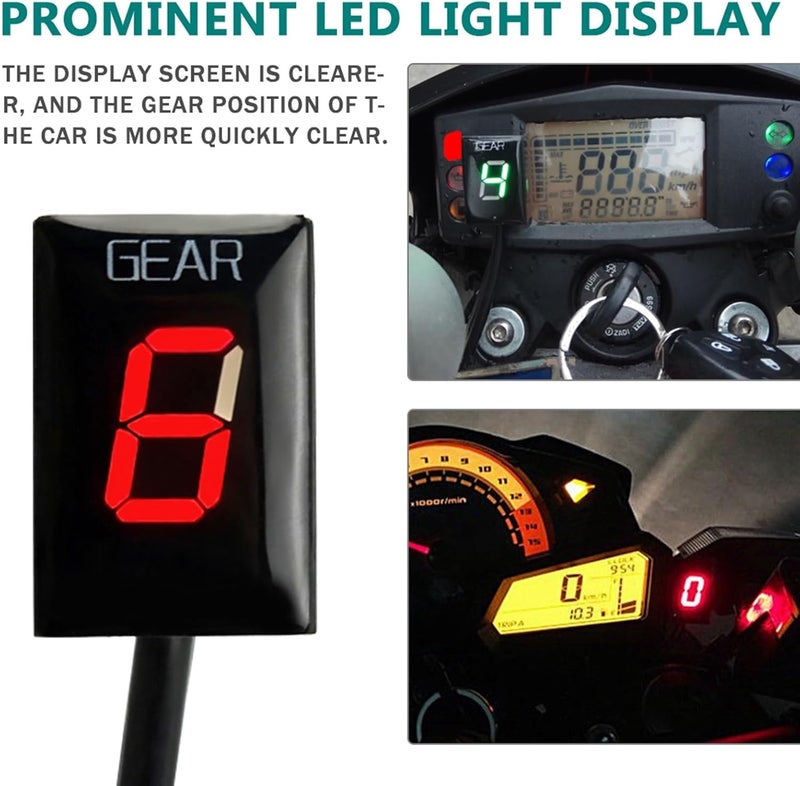 Wivplex Motorcycle 1-6 Speed Gear Display Indicator - Image 4