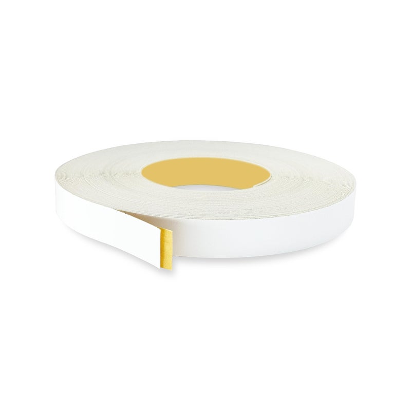 White PVC 34 inch x 25 ft Edge Banding Tape Peel Stick Adhesive Edging Veneer Trim Flexible Vinyl Strip Molding MDF Wood Cabinet Laminate Shelf Furniture Countertop Formica Plywood Board Repair