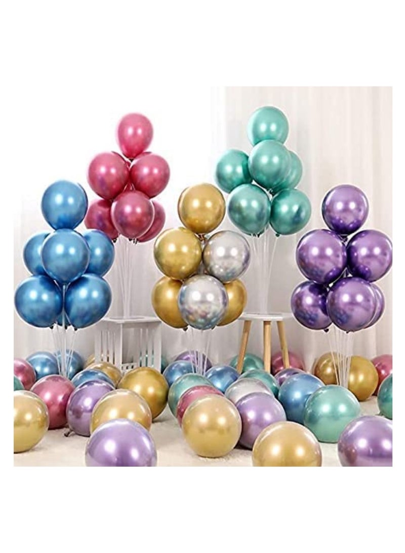 JOLLITY LLC Metallic Chrome Balloons 50 Pcs 12 Inch Helium Shiny Thicken Latex Party Decoration (Chrome Purple) - Image 3