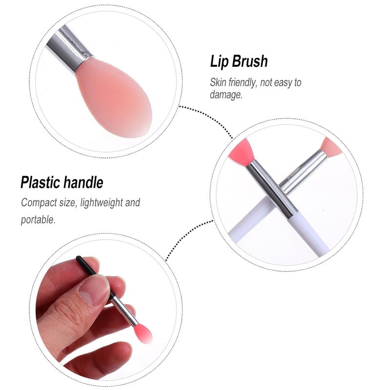 Homoyoyo 12pcs Silicone Lipstick and Lip Mask Brush Set 6cm Cosmetic Lip Applicators for Women Soft Waterproof Makeup Tools for Precise and Care Application Random Color - Image 3