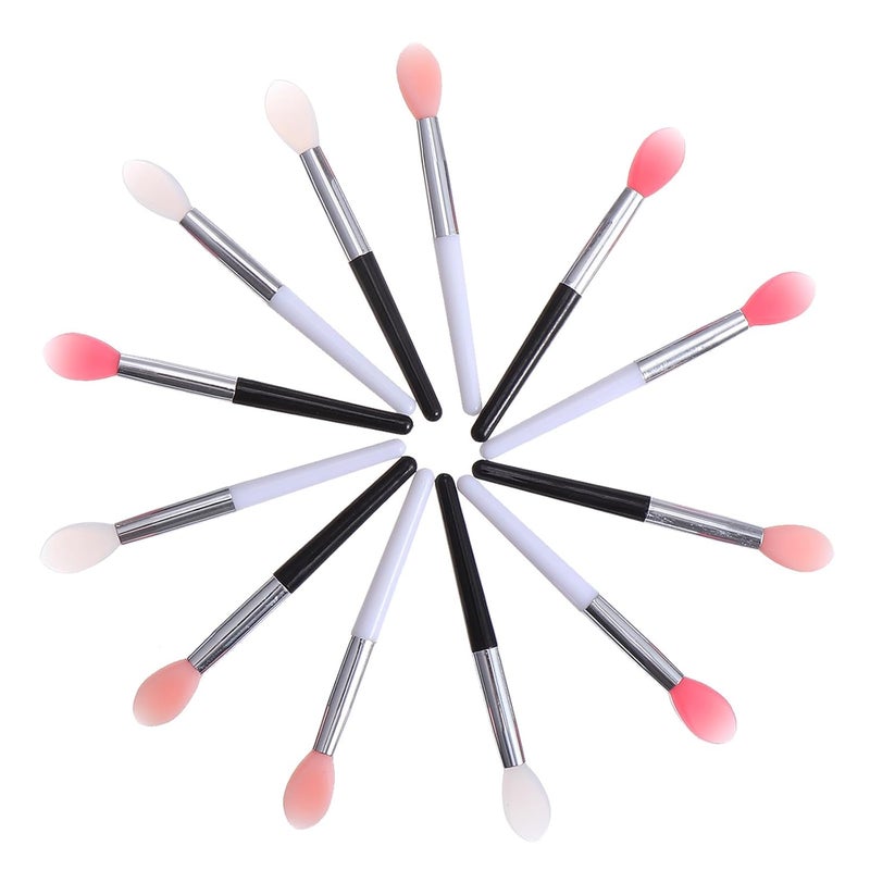 Homoyoyo 12pcs Silicone Lipstick and Lip Mask Brush Set 6cm Cosmetic Lip Applicators for Women Soft Waterproof Makeup Tools for Precise and Care Application Random Color - Image 1