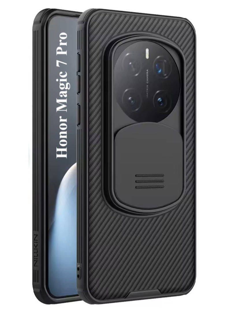 Nillkin Honor Magic7 Pro Case Camshield Cover with Slide Camera Lens Protection PC Back  TPU Frame Bumper Protection Anti Fingerprint Soft Delicate Touch Designed for Honor Magic 7 Pro - Image 1