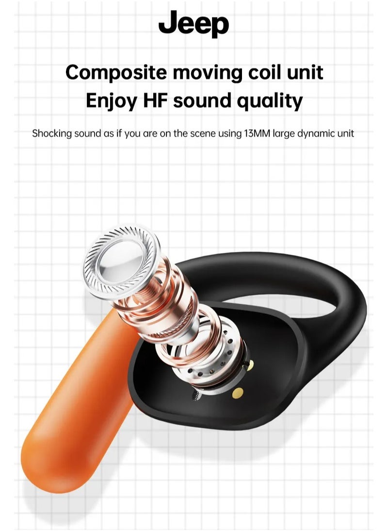 Jeep - Jeep JPEC001 Wireless Open Bluetooth Headphones - Black - Image 1