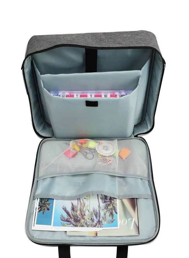 looen Embroidery Project Bag, Embroidery Kits Storage Bag,Multifunctional Bag for Crochet Hooks Embroidery Floss Organizer String Bracelet Kit Sewing Thread Accessories gray EB034 - Image 2