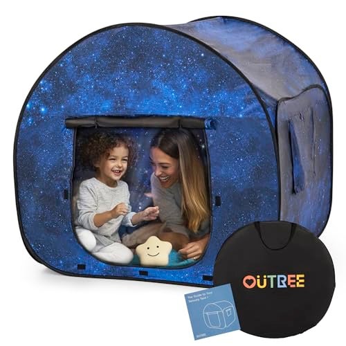 OUTREE Sensory Tent 47 47 47 inStarry Night PrintSensory Tent for Kids with Autism pop up Play Tent