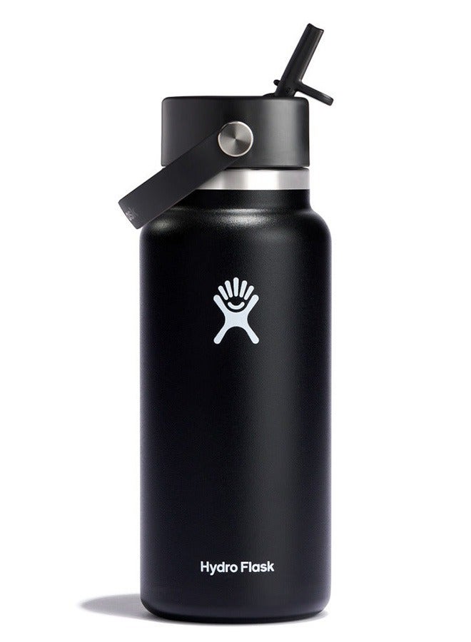 Hydro Flask 32 Oz Wide Flex Straw Cap Bottle - Insulated Stainless Steel - Wide Straw Lid, Non Spill, Leakproof, BPA-Free, Non-Toxic - Image 1
