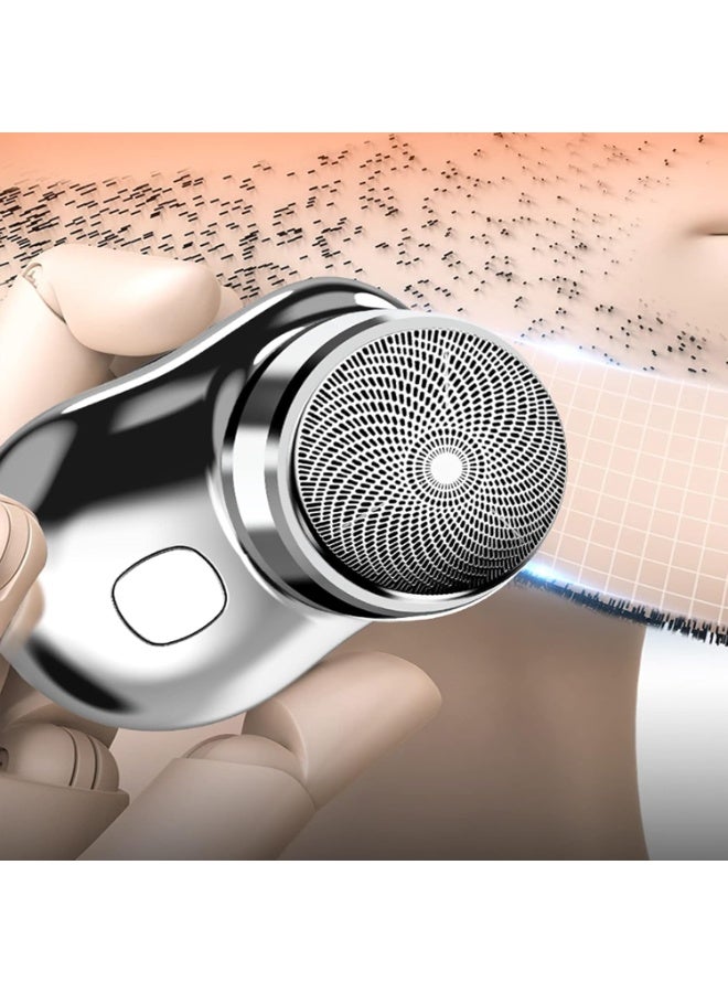 ماكينة حلاقة كهربائية صغيرة محمولة للرجال، قابلة للشحن عبر USB، لاسلكية، مقاومة للماء، مناسبة للسفر والمنزل والمكتب - Image 3