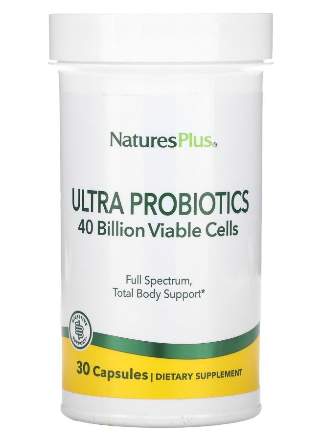 NaturesPlus بروبيوتيك فائق 40 مليار 30 كبسولة