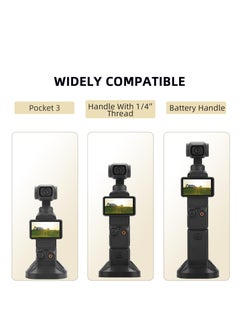 ماركة غير محددة Camera Mount Stand Base Support Base for DJI OSMO Pocket 3 Desktop Stable Bracket Handheld Gimbal Camera Support Adapter Desktop Stand Holder Accessories  - Image 3