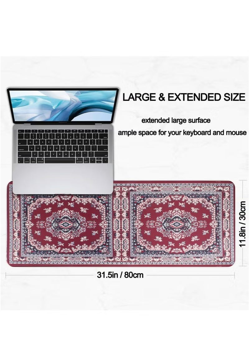 Beauenty Large Desk Mouse Pad, Waterproof Gaming Mouse Pad, 800 x 300 x 3mm,  Gaming Mouse Pad, XXL Desk Mat, Non-Slip Desk Mat, XL Gaming Mouse Pad, Thick Rubber Desk Pad Mouse Pad, Suitable for Gaming, Office, and Home Use - Image 2