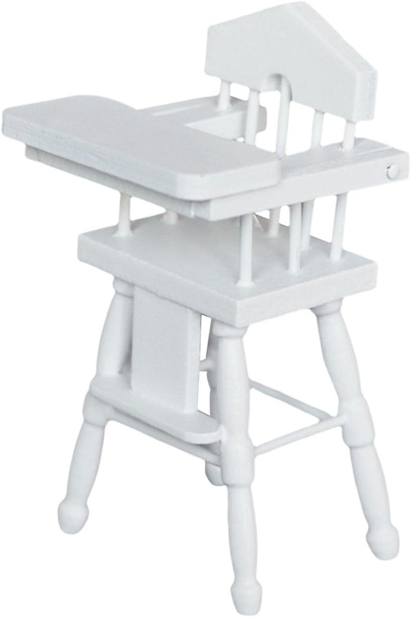 klarako Doll High Chair Dolls House Furniture Decor Stool Chair Miniature High Chair for Bedroom - Image 1