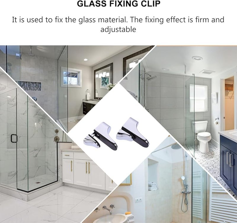 4pcs Zinc Alloy Adjustable Glass Shelf Brackets Wall Mount Clamps for Display Cabinet Storage - Image 5