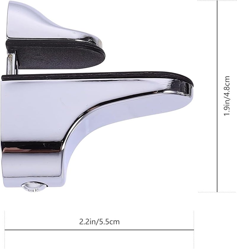 4pcs Zinc Alloy Adjustable Glass Shelf Brackets Wall Mount Clamps for Display Cabinet Storage - Image 3