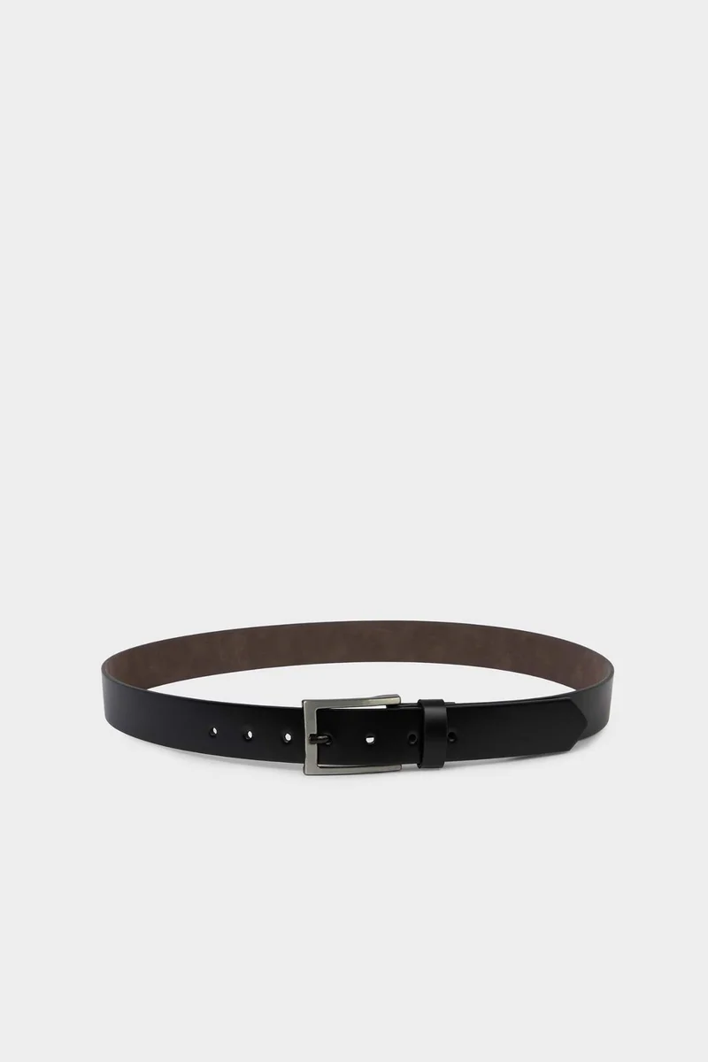 ديفاكتو Man Rectangle Clasp Faux Leather Jean Belt