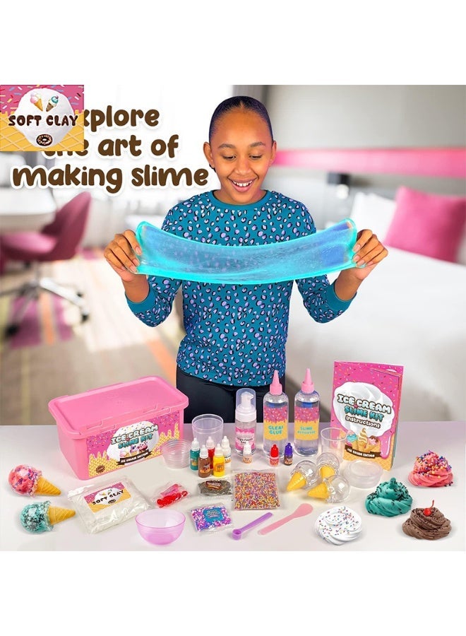 FLYHSO Stationery Ice Cream Slime Kit for Girls - Fun Holiday Gift for  Kids - Image 3
