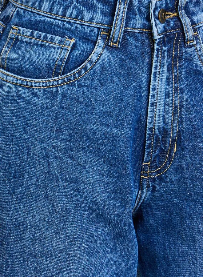 Styli Women High Rise Barrel Fit Washed Jeans