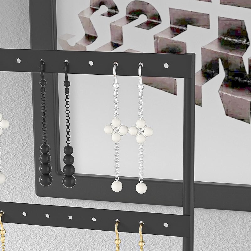 Julysky Earring Holder Organizer,Earring Holder Stand for Hanging Earrings,Earring Display Standï¼ŒEarring Organizer Standï¼ŒEarring Tree (Black, 3 Layers) - Image 3