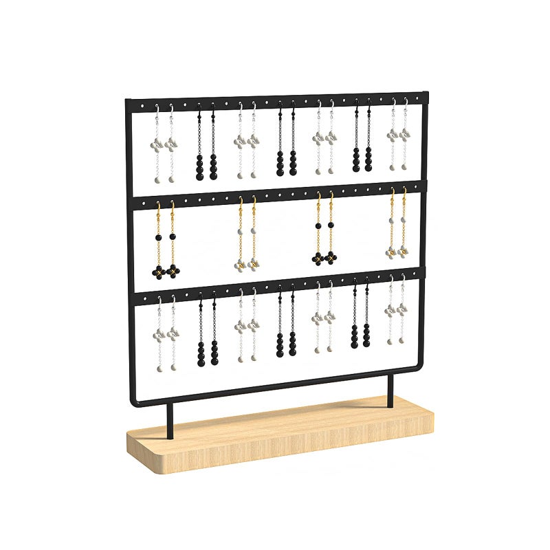 Julysky Earring Holder Organizer,Earring Holder Stand for Hanging Earrings,Earring Display Standï¼ŒEarring Organizer Standï¼ŒEarring Tree (Black, 3 Layers) - Image 1