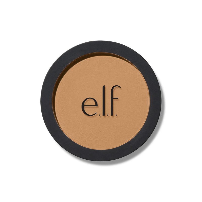 elf PrimerInfused Bronzer LongLasting Lightweight  Buildable Powder Bronzer Delivers A Matte Finish Vegan  CrueltyFree Tan O Clock