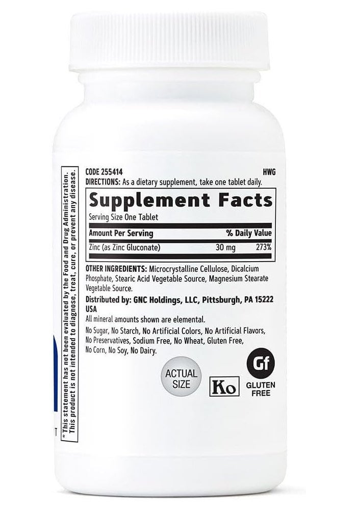 GNC GNC Zinc 30mg Dietary Supplement - Image 2