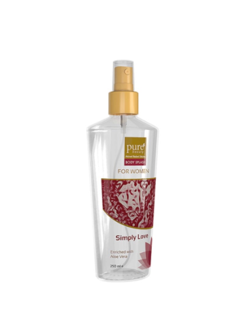 Pure Beauty Body Splash Simply Love 250ml - Image 1