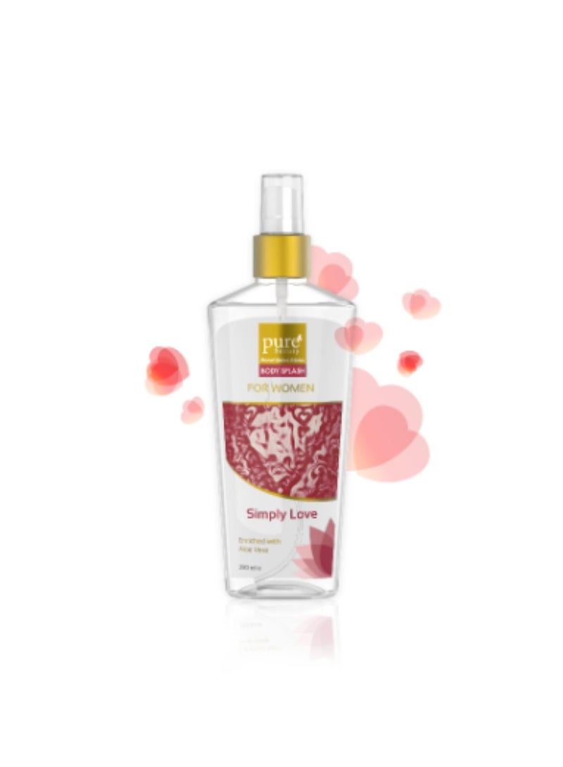 Pure Beauty Body Splash Simply Love 250ml - Image 2