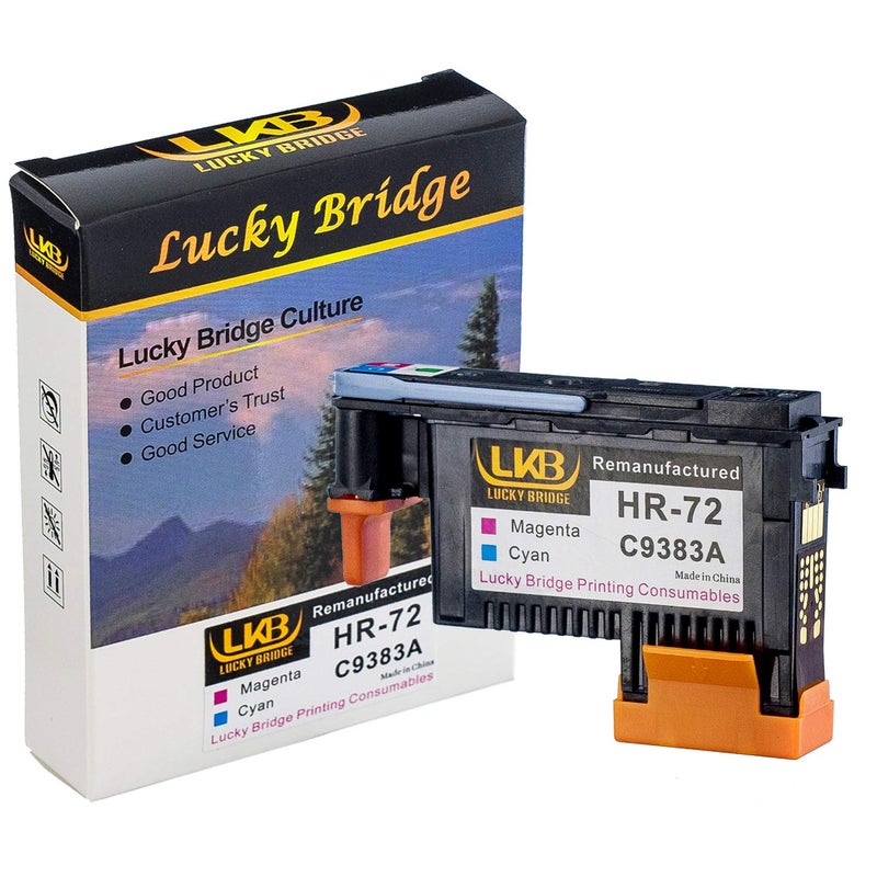 LKB Remanufactured HP72 printheads C9380A C9383A C9384A New Updated Chips Replacement for HP Designjet T610 T620 T770 T790 T1100 T1120 1200 T1300 T2300 (1MK/Y+1C/M+1PK/G)- 1 Set 3PK -US - Image 4