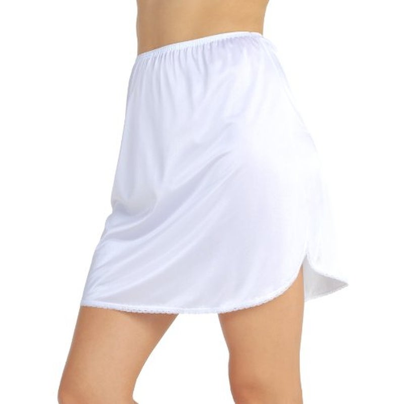 Vanity Fair womens Everyday Layers Single Slit Half Slip, Star White, Small (16" Length) - Image 1