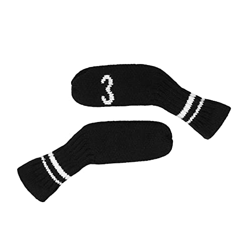 Scott Edward Black&White Stripes Iron Covers,Set of 10 PCS, Adorable and Basically Socks Shape,Washable & Durable Golf Club Head Protector (Black&White Stripes) - Image 4