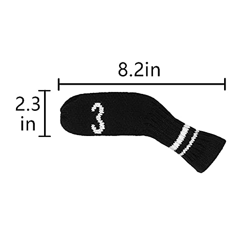 Scott Edward Black&White Stripes Iron Covers,Set of 10 PCS, Adorable and Basically Socks Shape,Washable & Durable Golf Club Head Protector (Black&White Stripes) - Image 5
