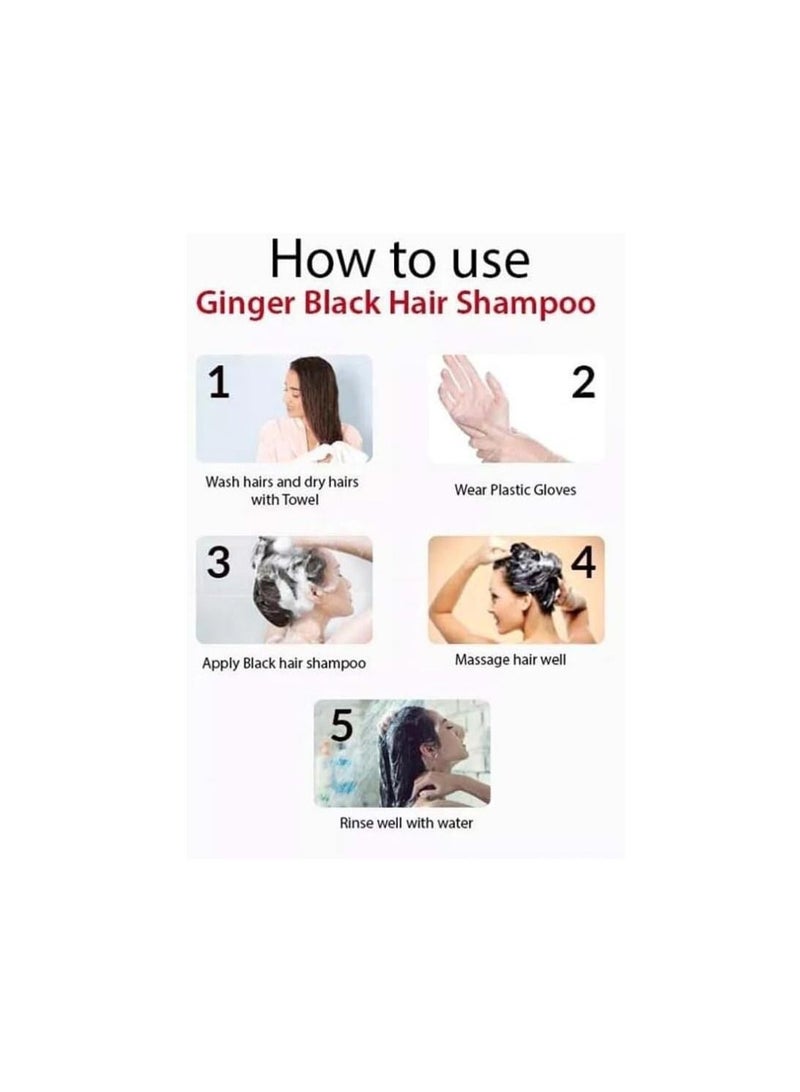 موكيرو شامبو موكيرو لصبغ الشعر باللون الأسود والزنجبيل الطبيعي 500 مل - Image 4