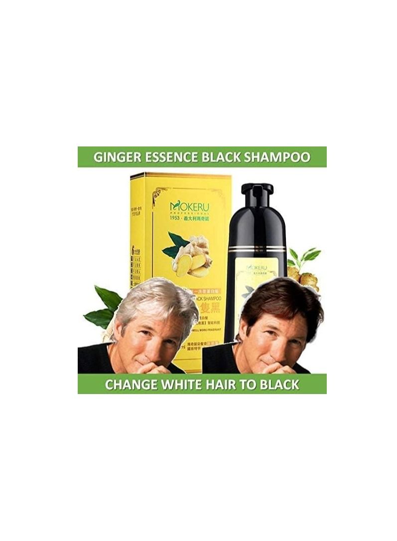 موكيرو شامبو موكيرو لصبغ الشعر باللون الأسود والزنجبيل الطبيعي 500 مل - Image 3