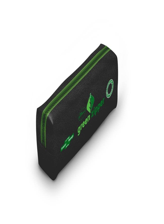 GREEN ZIPPER أكياس تخزين الطعام بالتجميد بسحاب أخضر، 15 كيسًا في علبة واحدة، آمنة للاستخدام في الميكروويف، قابلة لإعادة الاستخدام، قابلة للغسل، شفافة وخالية من مادة BPA (عبوة متوسطة من قطعتين) (بلاستيك) - Image 4